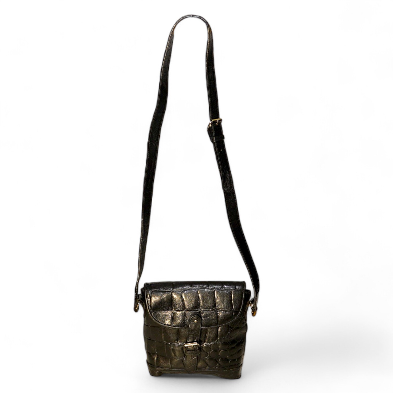 A Mulberry black crossover handbag